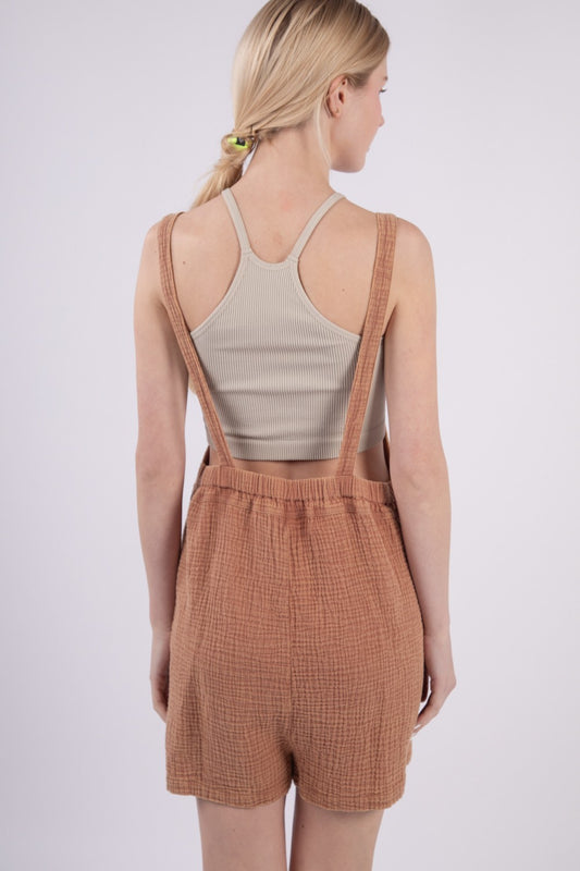 VERY J Sleeveless Double Gauze Overalls with Pockets Tops/Jackets/Sweaters Clothing Tops Ship from USA TikTok Trendsi USPS VERY J Walmart Trendsi https://www.cyberehub.com