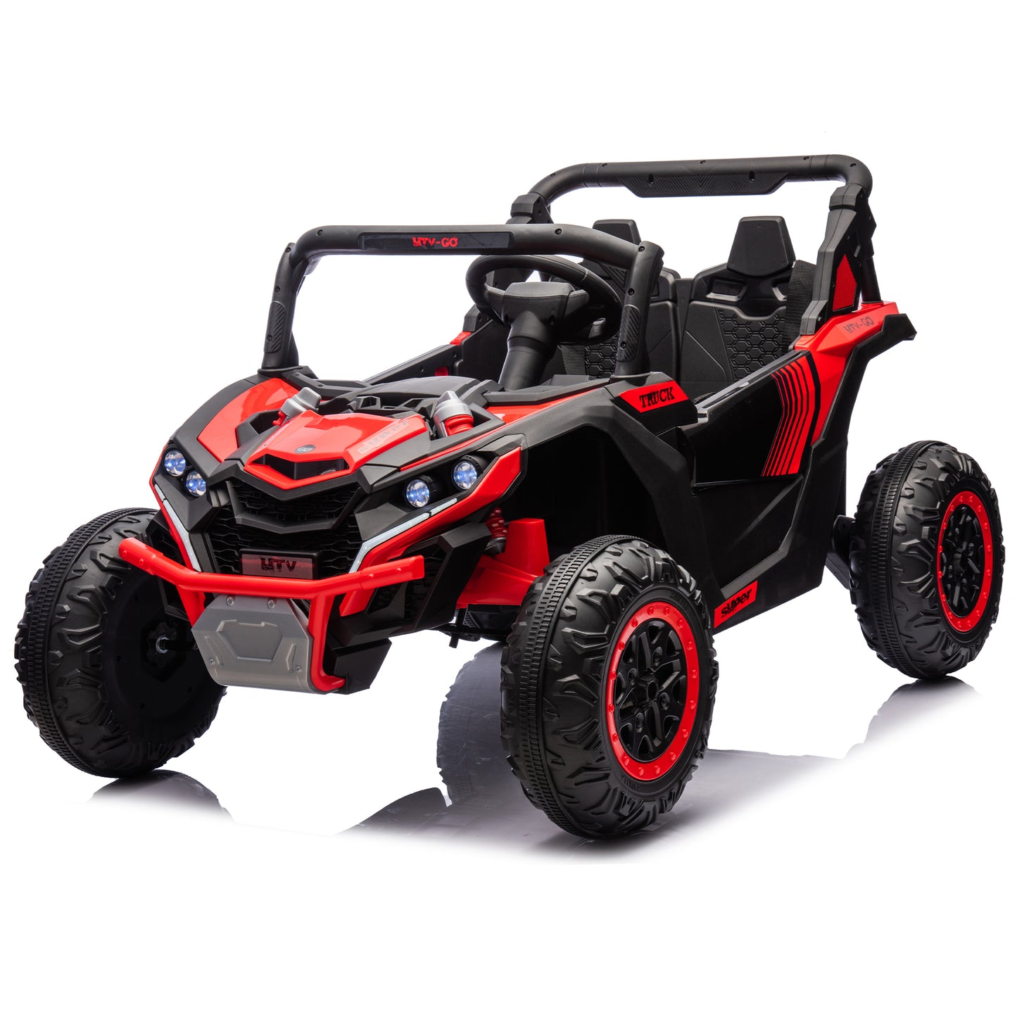 24V Two-Seater Kids Ride On UTV W/Parents Remote Control,Four-Wheel Suspension,Slow Start,Large wheel design,Anti-collision bar,Storage space,Music,USB,Bluetooth,Volume control,LED lights for Kids 3+. Giga Kids Toys Giga https://www.cyberehub.com