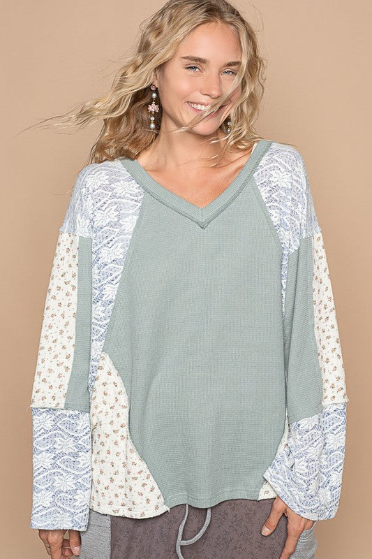 POL Lace Floral Round Neck Knit Top Tops/Jackets/Sweaters Clothing Tops POL Ship from USA TikTok Trendsi USPS Walmart Trendsi https://www.cyberehub.com