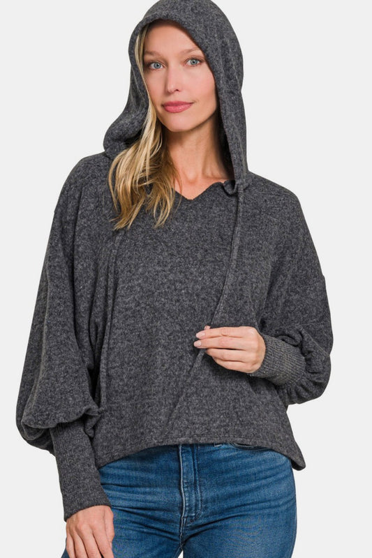 Zenana Brushed Hacci Drop Shoulder Cropped Hoodie Shirt Apparel Clothing Tops price-change-job-active Ship from USA Shirts USA Women Zenana Trendsi https://www.cyberehub.com