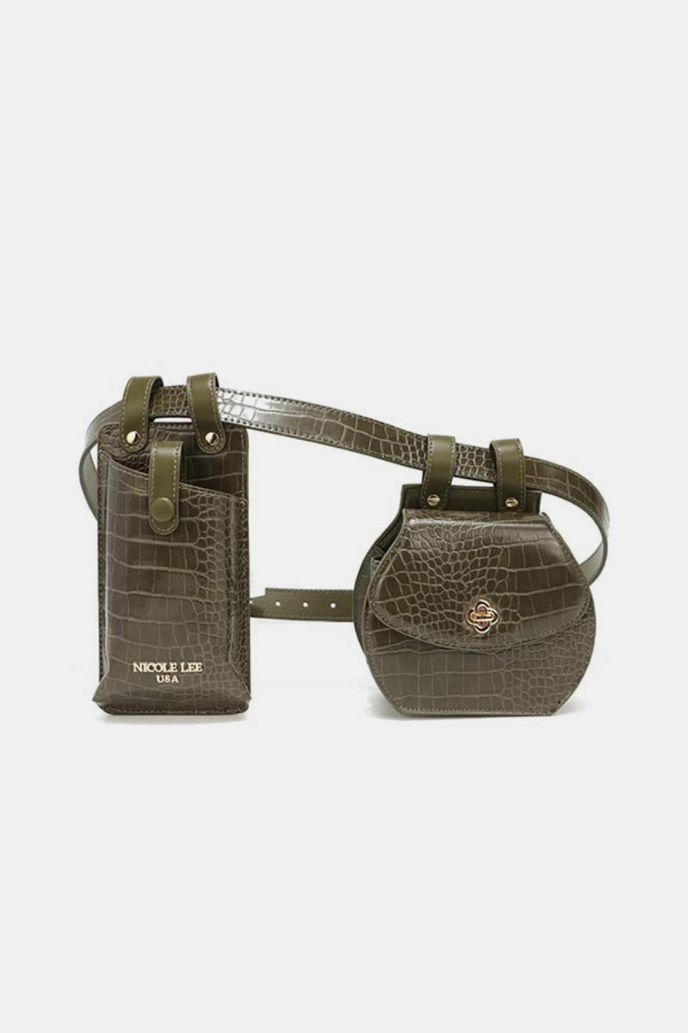 Nicole Lee USA 2 Piece Texture Belt Bag Olive One Size Nicole Lee USA Ship from USA TikTok USA Trendsi https://www.cyberehub.com
