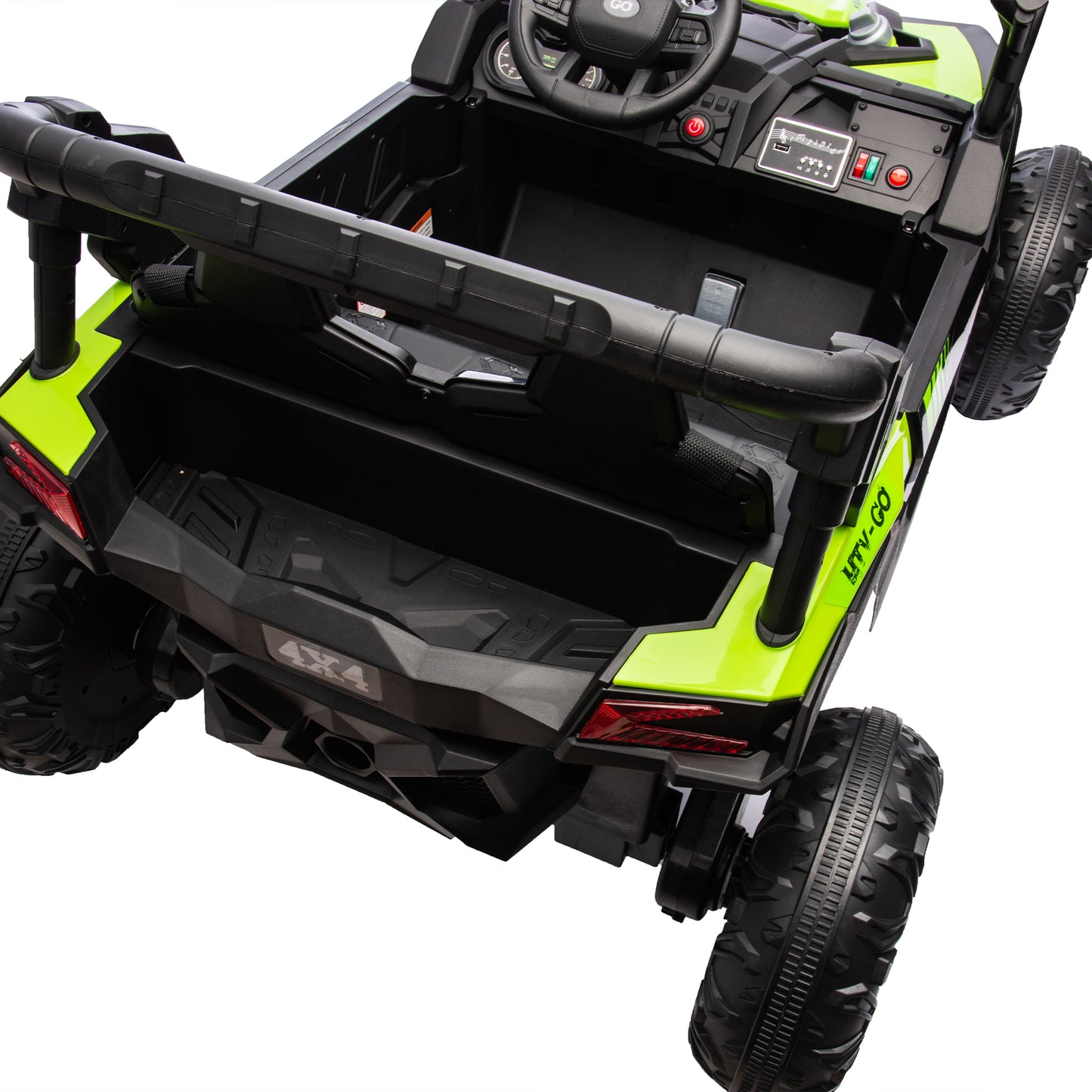 24V Two-Seater Kids Ride On UTV W/Parents Remote Control,Four-Wheel Suspension,Slow Start,Large wheel design,Anti-collision bar,Storage space,Music,USB,Bluetooth,Volume control,LED lights for Kids 3+. Giga Kids Toys Giga https://www.cyberehub.com
