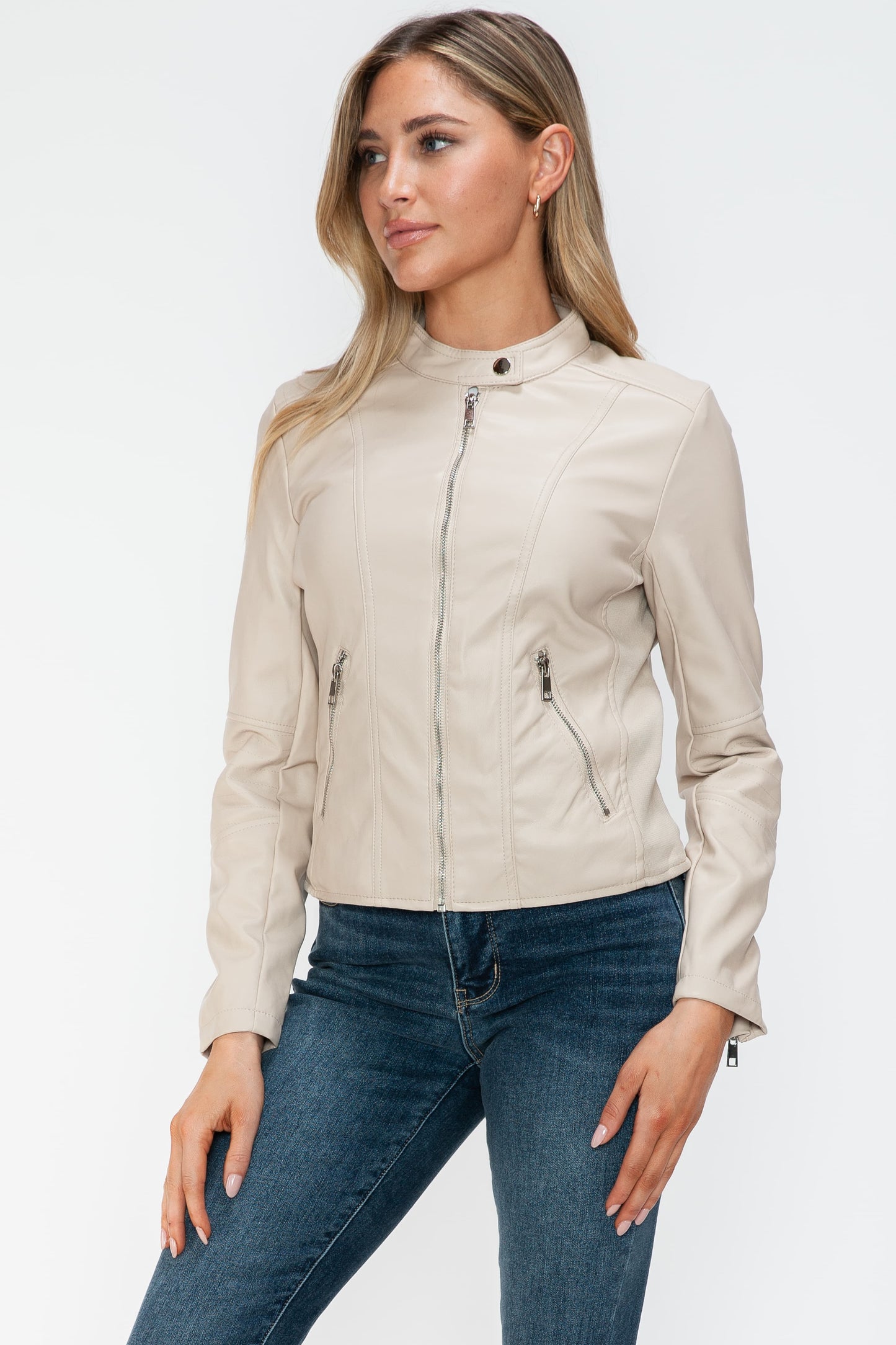 Snobbish PU Leather Zip Up Jacket with Pockets Tops/Jackets/Sweaters Clothing Tops Ship from USA Snobbish TikTok Trendsi USPS Walmart Trendsi https://www.cyberehub.com