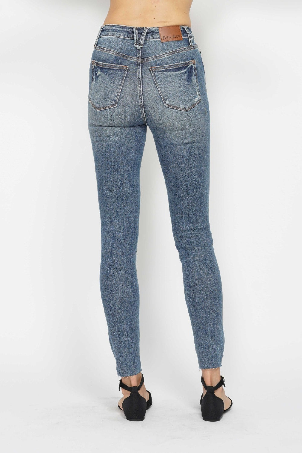 Judy Blue Full Size Tummy Control Vintage Wash Hem Destroy Skinny Jeans Bottoms Bottoms Clothing Judy Blue Ship from USA Women Trendsi https://www.cyberehub.com