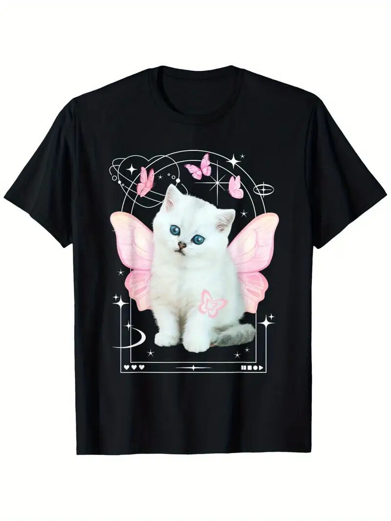 Women's Graphic T-Shirt: Stylish Black Printed Short Sleeved Top Black Apparel/Shirt/Graphic Cj Graphic Shirt SNULLO Yodel SNULLO https://www.cyberehub.com
