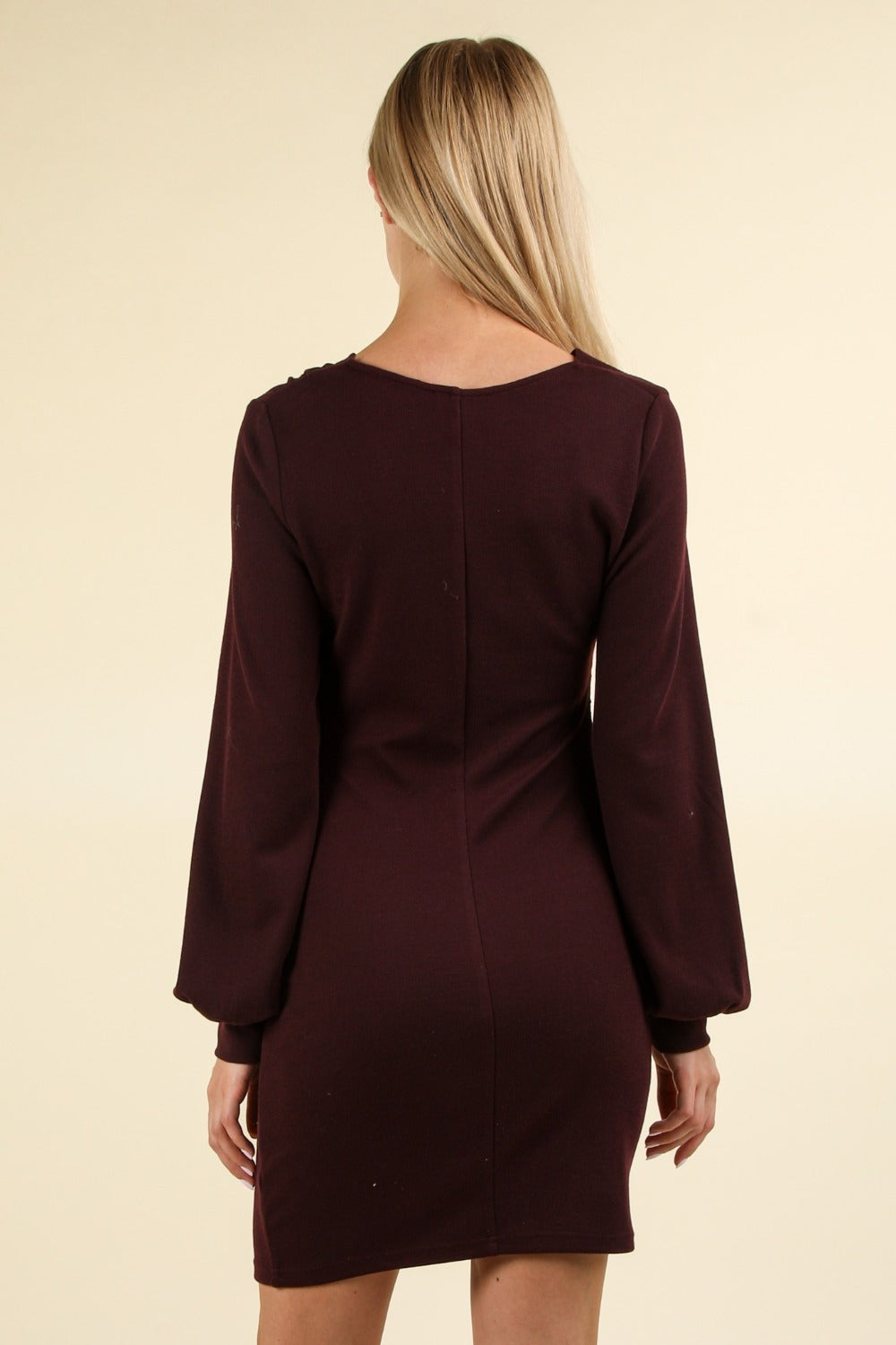 VERY J Ruched Detail Bodycon Mini Dress Apparel/Dress Dress Ship from USA TikTok Trendsi USPS VERY J Walmart Walmart Apparel Trendsi https://www.cyberehub.com