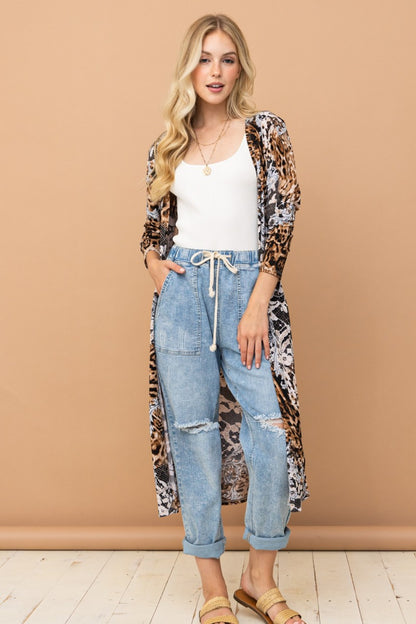 And The Why Leopard Kimono Open Front Longline Cardigan Leopard Shirt And The Why Apparel Clothing Tops Ship from USA Shirts USA Women Trendsi https://www.cyberehub.com