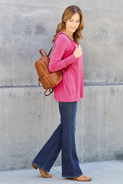 Basic Bae Full Size V-Neck Long Sleeve Top Apparel/Tops Basic Bae Ship from USA TikTok Tops Trendsi USPS Walmart Walmart Apparel Trendsi https://www.cyberehub.com