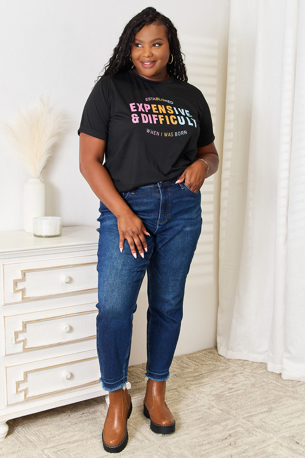 Simply Love Slogan Graphic Cuffed Sleeve T-Shirt Apparel/Tops Mother's Day Sale Ship from USA Simply Love TikTok Tops Trendsi USPS Walmart Walmart Apparel Trendsi https://www.cyberehub.com