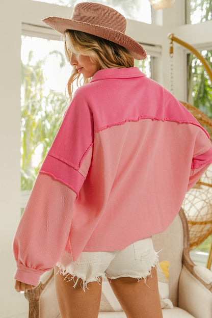 BiBi Long Sleeve Knit Mixed Thermal Sweatshirt Tops/Jackets/Sweaters BiBi Clothing Tops Ship from USA TikTok Trendsi USPS Walmart Trendsi https://www.cyberehub.com
