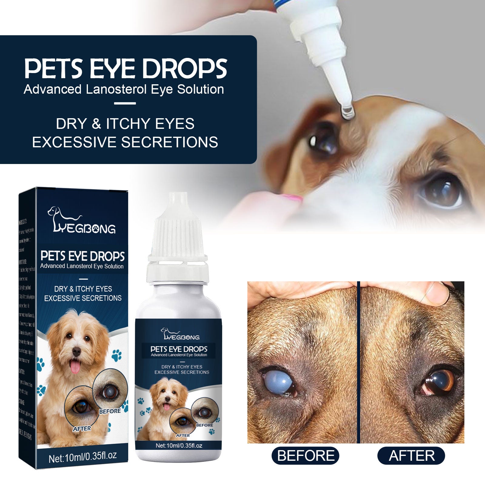 Yegbong Pet Eye Drops, Cats And Dogs Remove Tears Relieve Eyes Itchy Cleansing Eye Drops Pet Supplies Pet Eprolo https://www.cyberehub.com