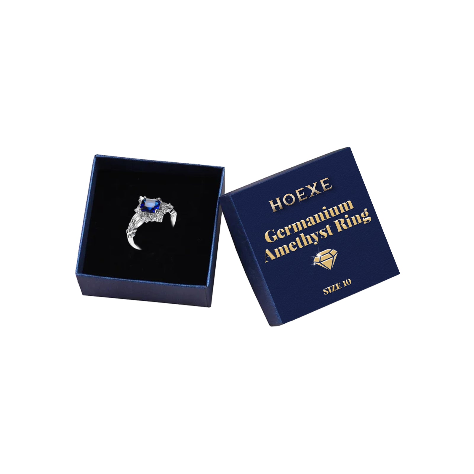 Germanium Amethyst Ring, Ring Simple Everything Fashion Pieces Fashion Clothing With Couple Ring default title HOEXE eprolo https://www.cyberehub.com