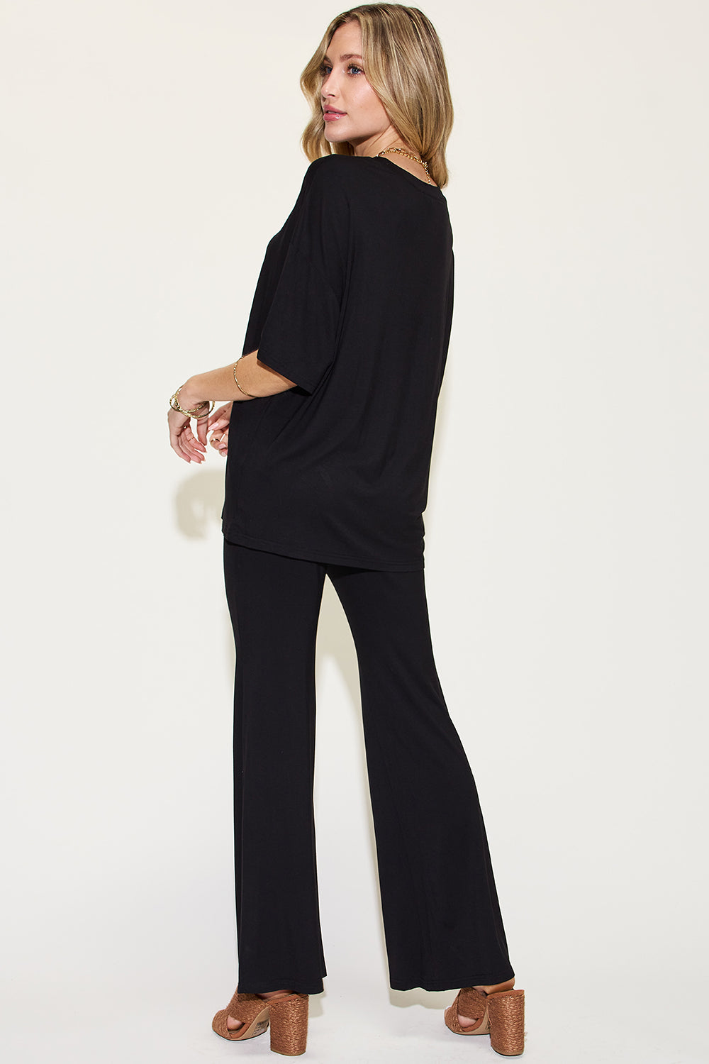 Basic Bae Full Size Bamboo Drop Shoulder T-Shirt and Flare Pants Set Apparel/Tops Basic Bae Ship from USA TikTok Tops Trendsi USPS Walmart Walmart Apparel Trendsi https://www.cyberehub.com