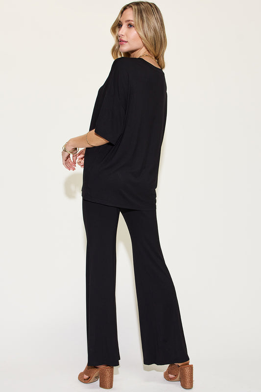 Basic Bae Full Size Bamboo Drop Shoulder T-Shirt and Flare Pants Set Apparel/Tops Basic Bae Ship from USA TikTok Tops Trendsi USPS Walmart Walmart Apparel Trendsi https://www.cyberehub.com