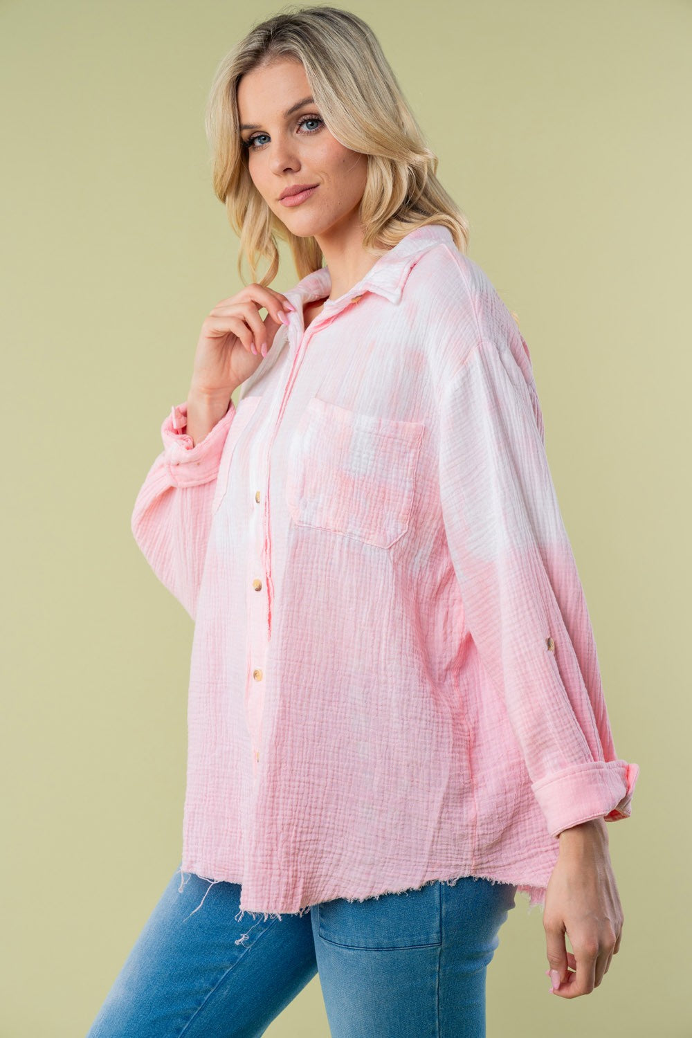 White Birch Full Size Long Sleeve Tie Dye Shirt Apparel/Tops Ship from USA TikTok Tops Trendsi USPS Walmart Walmart Apparel White Birch Trendsi https://www.cyberehub.com
