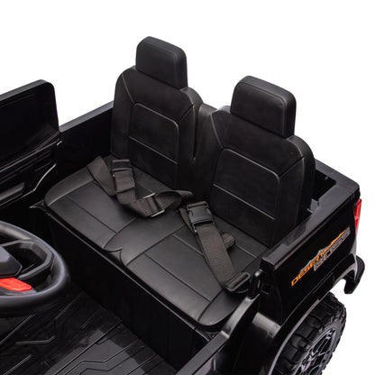24V10A Two-seater Kids Ride On Electric Pickup, kids ride on toy W/parents remote control,4WD 800W motors,Two Safety belts,High Gate Safety Design,USB,Bluetooth, Speed 2.49-3.73MPH for kids aged 3+. Giga Kids Toys Giga https://www.cyberehub.com