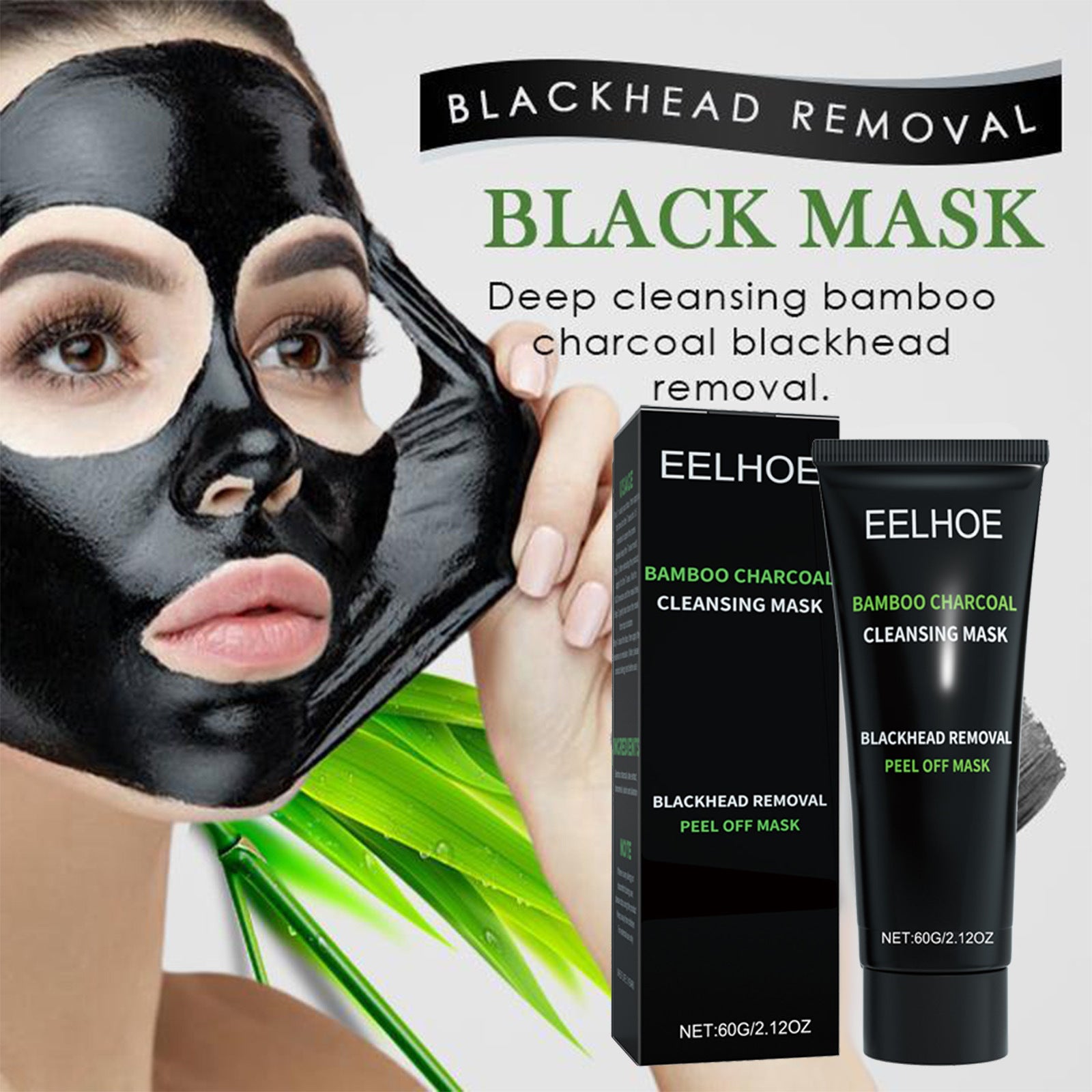 EELHOE Bamboo Charcoal Blackhead Removal Peel-Off Mask For Deep Pore Cleansing And T-Zone Oil Control Health Beauty CJ USa USPS Muqe https://www.cyberehub.com