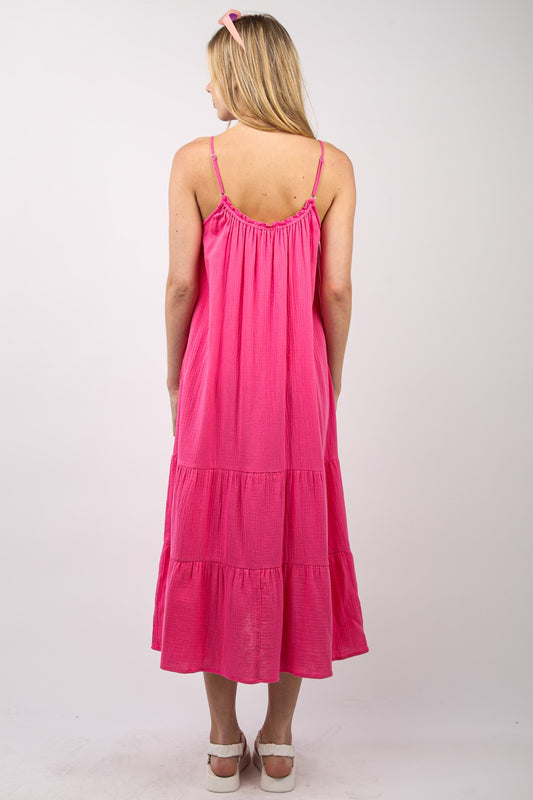 VERY J Ruffled A-Line Midi Cami Dress Apparel/Dress Dress Ship from USA TikTok Trendsi USPS VERY J Walmart Walmart Apparel Trendsi https://www.cyberehub.com