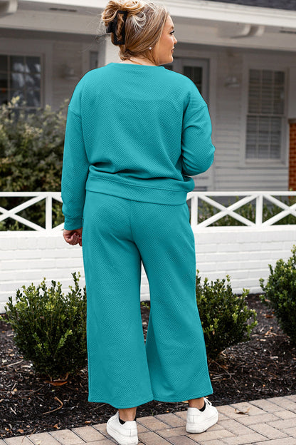 Double Take Full Size Textured Long Sleeve Top and Drawstring Pants Set Apparel/Tops Double Take Ship from USA TikTok Tops Trendsi USPS Walmart Walmart Apparel Trendsi https://www.cyberehub.com