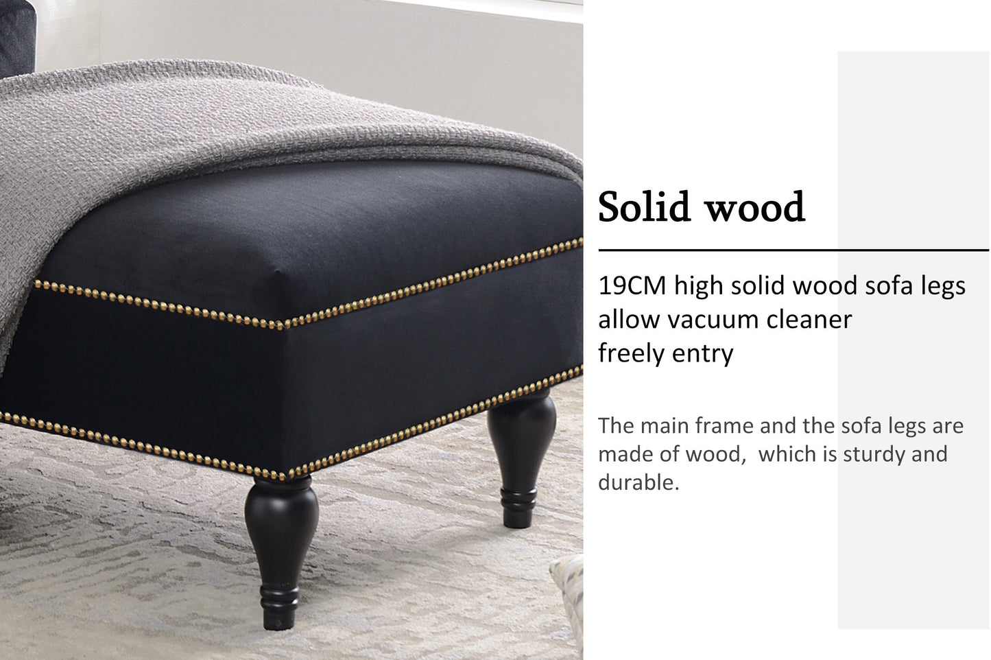 [New+Video] 58''Velvet Chaise Lounge,Button Tufted Right Arm Facing Lounge Chair with Nailhead Trim & Solid Wood Legs for Living Room or Office,Sleeper Lounge Sofa (New style of WF284880AAB) Giga GNJ Home Home & Garden Sofa Walmart Giga https://www.cyberehub.com