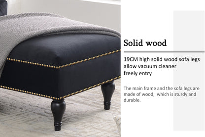 [New+Video] 58''Velvet Chaise Lounge,Button Tufted Right Arm Facing Lounge Chair with Nailhead Trim & Solid Wood Legs for Living Room or Office,Sleeper Lounge Sofa (New style of WF284880AAB) Giga GNJ Home Home & Garden Sofa Walmart Giga https://www.cyberehub.com