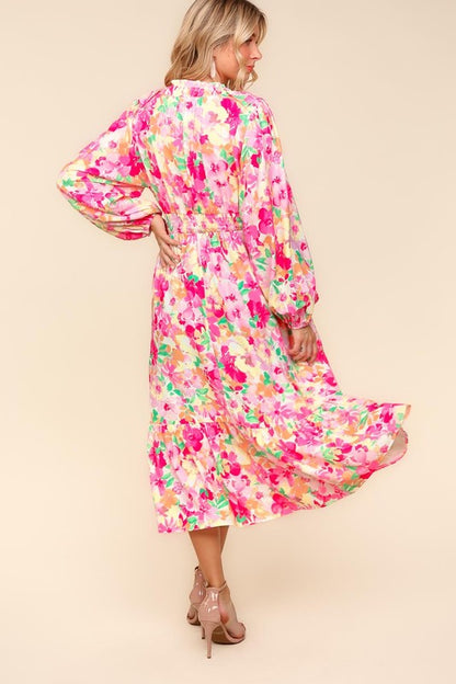 Haptics Full Size Floral Surplice Balloon Sleeve Dress with Side Pockets Apparel Apparel Haptics Ship from USA TikTok Trendsi Trendsi https://www.cyberehub.com