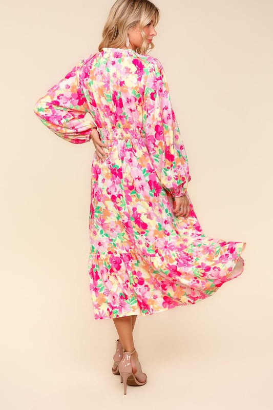 Haptics Full Size Floral Surplice Balloon Sleeve Dress with Side Pockets Apparel Apparel Haptics Ship from USA TikTok Trendsi Trendsi https://www.cyberehub.com