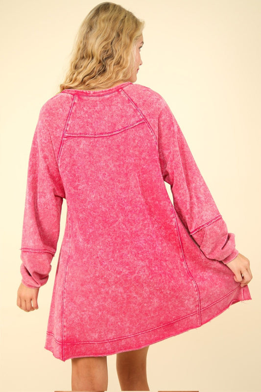 VERY J Mineral Washed Oversized A-Line Mini Dress Apparel/Dress Dress Ship from USA TikTok Trendsi USPS VERY J Walmart Walmart Apparel Trendsi https://www.cyberehub.com