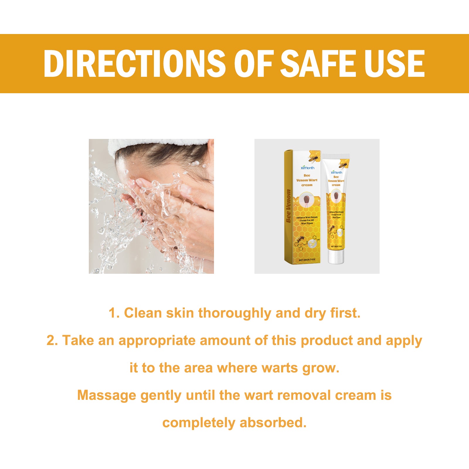 Ximonth Bee Venom Wart Cream, Repair Smooth Skin Lightening Nevus Spot Nevus Cure Wart Care Cream Health Eprolo https://www.cyberehub.com