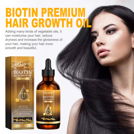 EELHOE Biotin Hair Treatment Oil Deeply Moisturizing Scalp Massage Treatment Thick And Smooth Hair Care Oil Health Beauty CJ USa USPS Muqe https://www.cyberehub.com