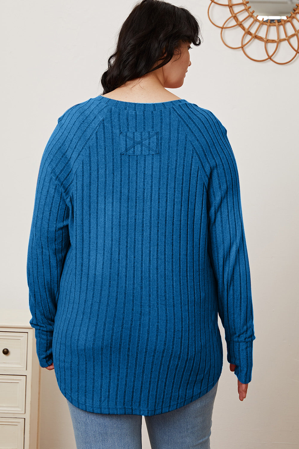 Basic Bae Full Size Ribbed Thumbhole Sleeve T-Shirt Apparel/Tops Basic Bae Ship from USA TikTok Tops Trendsi USPS Walmart Walmart Apparel Trendsi https://www.cyberehub.com