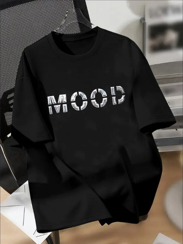 Boys' Casual Geometric Print T-Shirt - Machine Washable, Round Neck - Perfect For Spring Summer Black Apparel/Shirt/Graphic Shirt SNULLO https://www.cyberehub.com