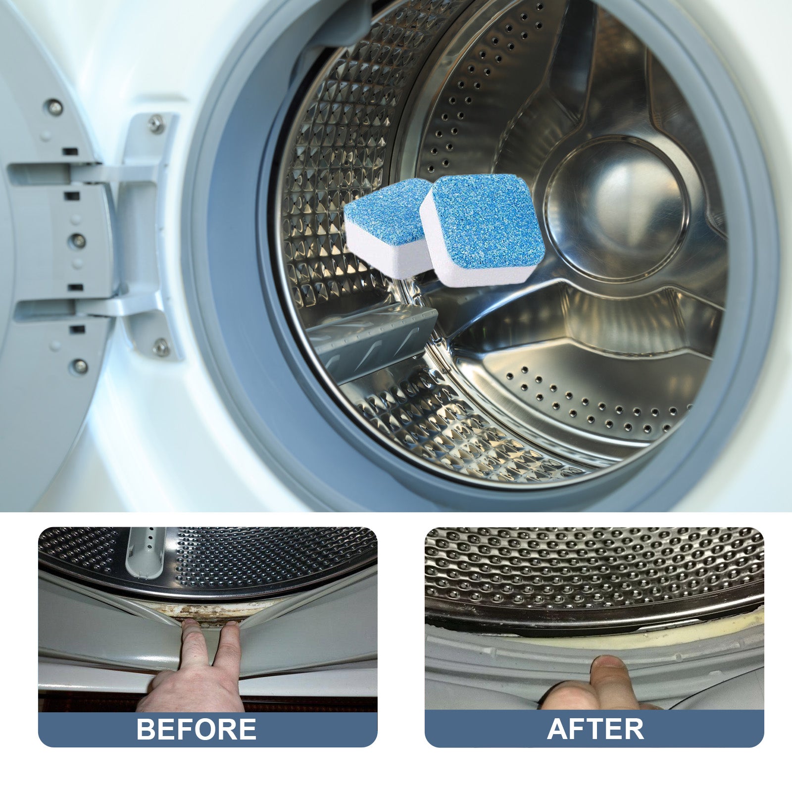 Jakehoe Washing Machine Cleaning Effervescent Tablet, Washing Machine Slot Stain Cleaner Effervescent Tablet Automatic Cleaning Home & Garden Home Goods Eprolo https://www.cyberehub.com