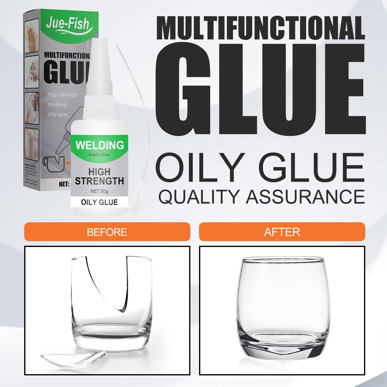 Jue-Fish Multi-Functional Ceramic Waterproof Transparent Glue, Glass Wood Special Quick-Drying Glue Universal Glue Home & Garden Home Goods Eprolo https://www.cyberehub.com
