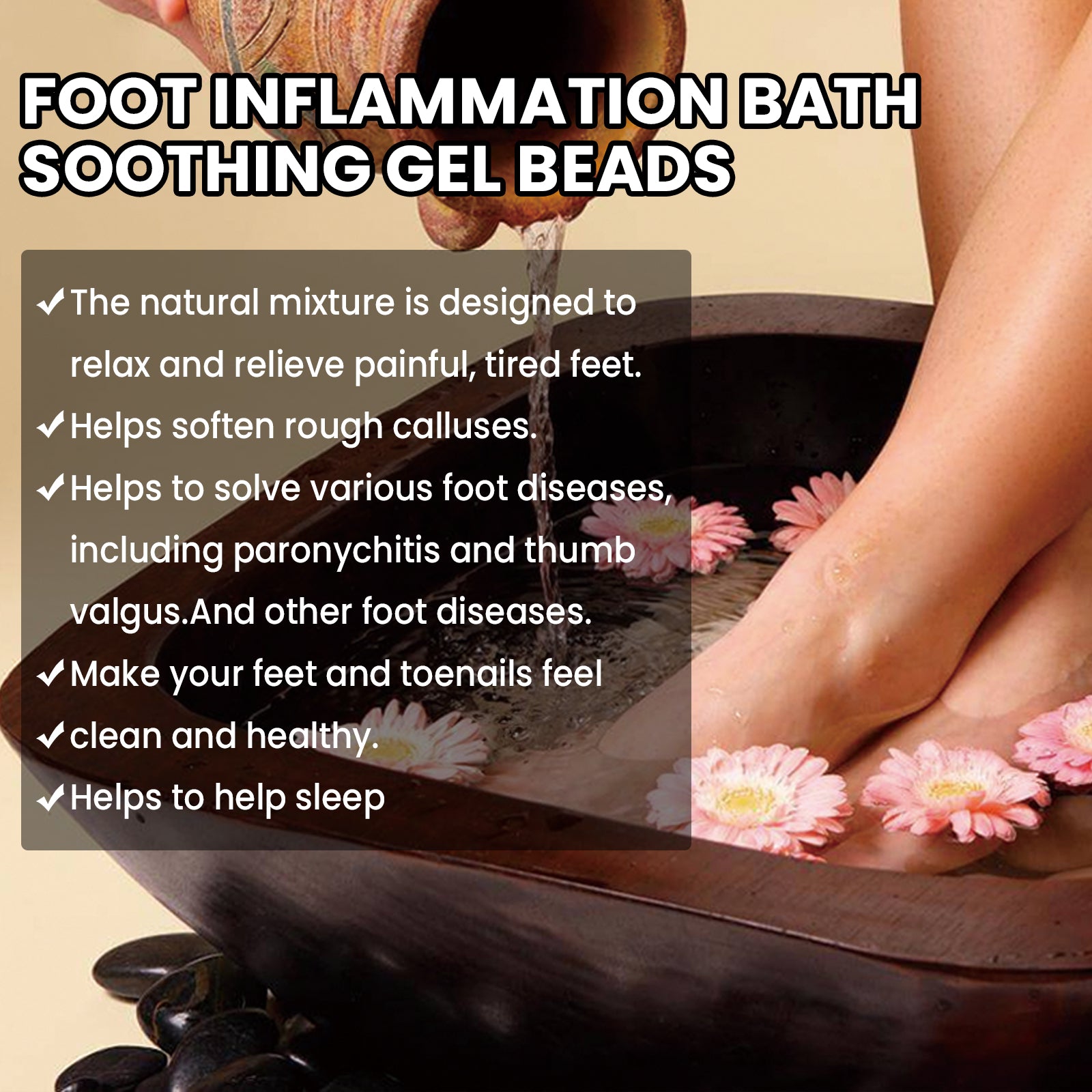 Foot Inflammation Bath Soothing Gel Beads, Clean Odor Gray Nail Swelling Repair Bright Nail Care Foot Bath Beads Health Eprolo https://www.cyberehub.com