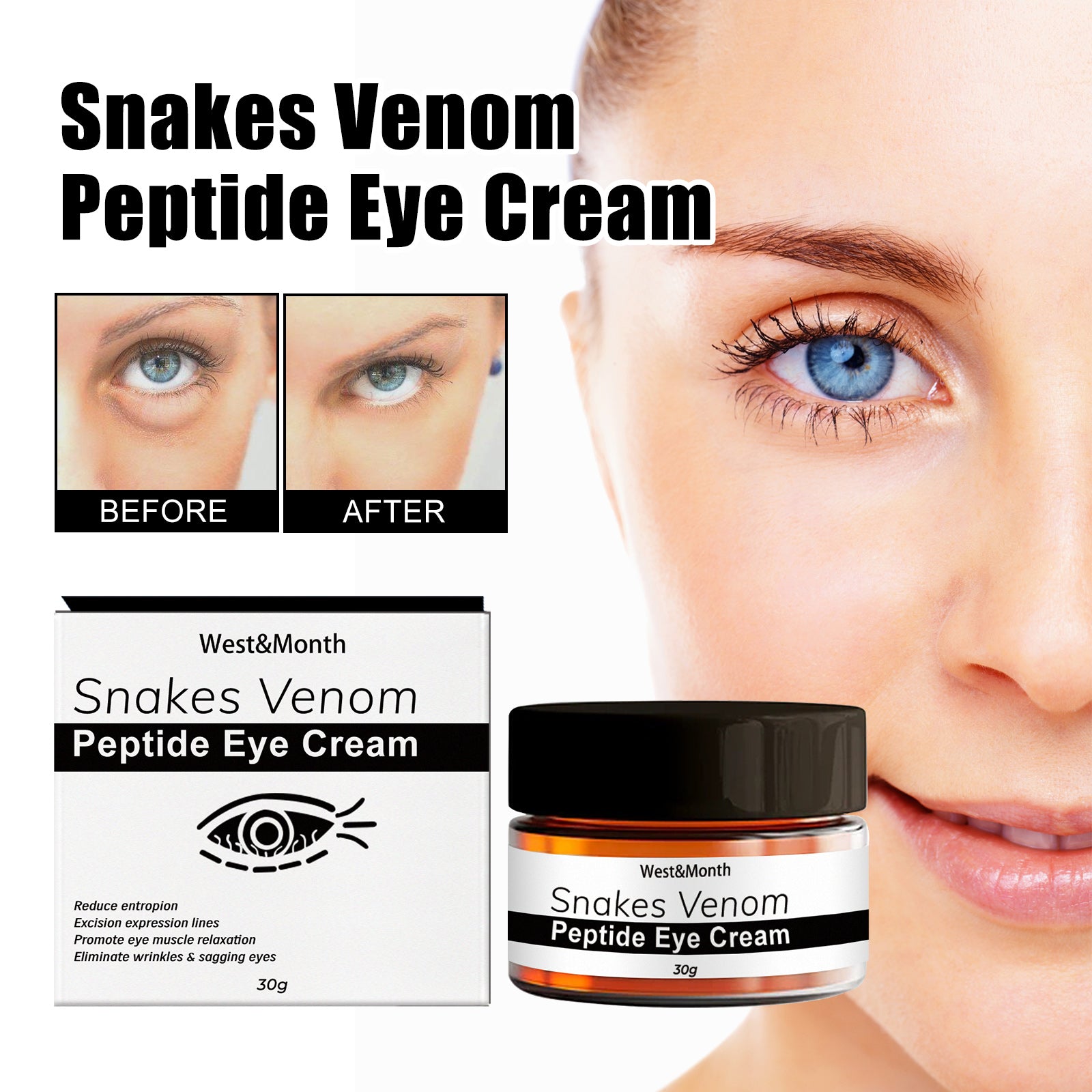 Snake Venom Peptide Eye Cream Gently Nourishes Skin, Reduces Fine Lines, Hydrates And Moisturizes Eye Cream Health Eprolo https://www.cyberehub.com