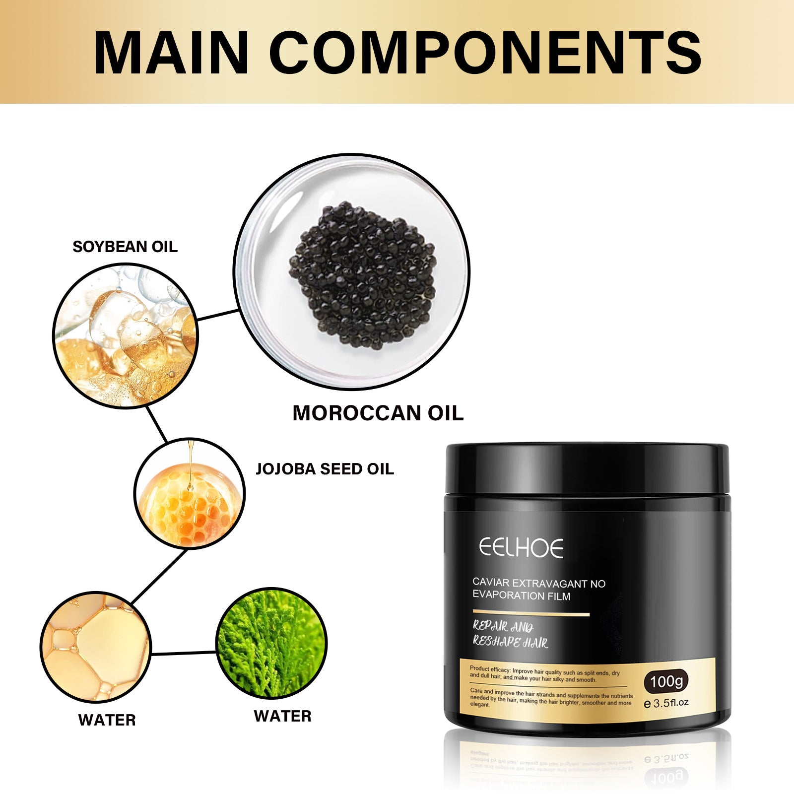 Caviar Extravagant No Evaporation Film, Smooth Hair Deep Nourishing Improve Dye Hot Dry Smooth Conditioner Health Eprolo https://www.cyberehub.com