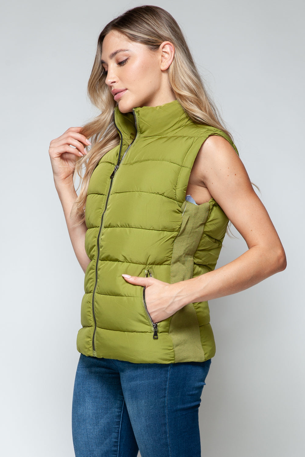 Snobbish Zip Up Turtleneck Vest with Pockets Shirt Apparel Clothing Tops price-change-job-active Ship from USA Shirts Snobbish USA Women Trendsi https://www.cyberehub.com