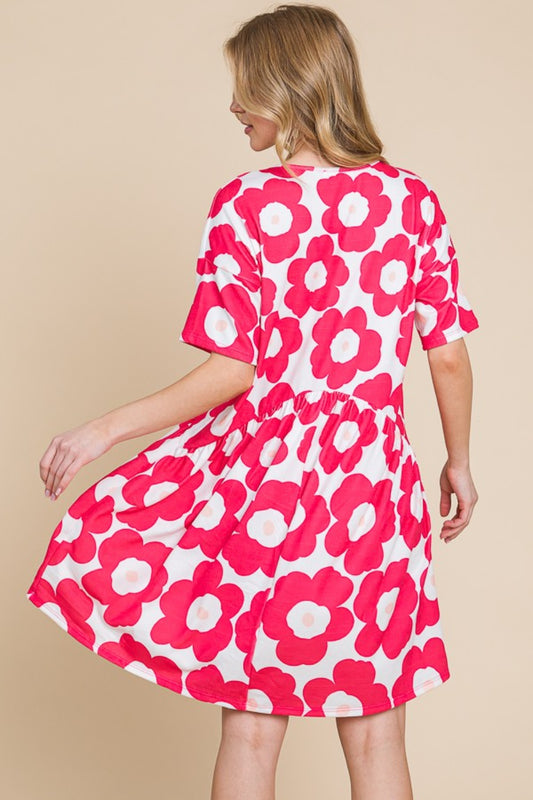 BOMBOM Flower Print Ruched Dress Apparel/Dress BOMBOM Dress Memorial Day Sale Ship from USA TikTok Trendsi USPS Walmart Walmart Apparel Trendsi https://www.cyberehub.com