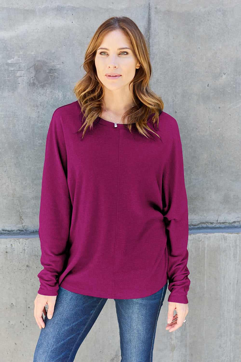 Double Take Full Size Round Neck Long Sleeve T-Shirt Apparel/Tops Double Take Outlets 2.20-3.30 Ship from USA TikTok Tops Trendsi USPS Walmart Walmart Apparel Trendsi https://www.cyberehub.com