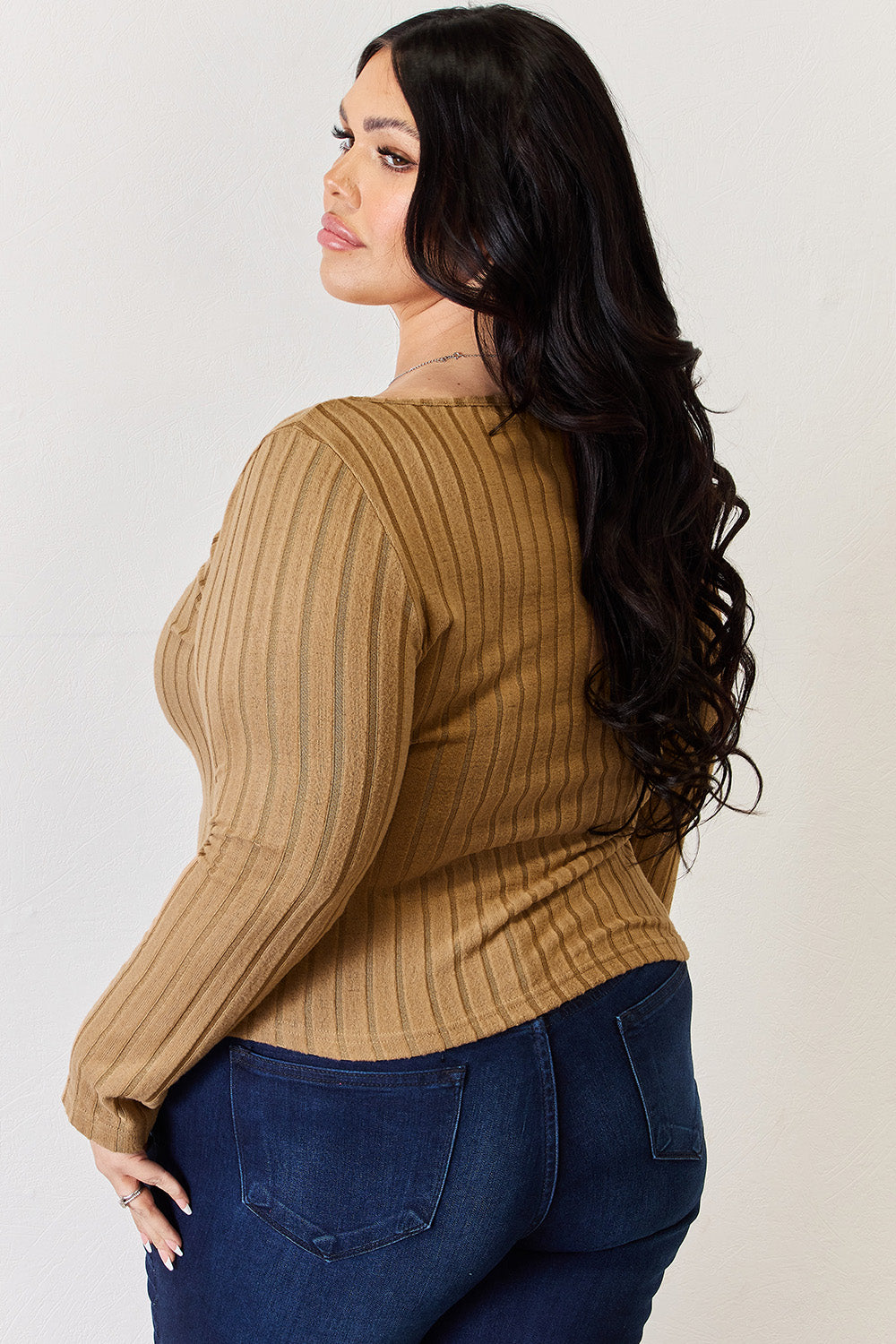 Basic Bae Full Size Ribbed Long Sleeve T-Shirt Apparel/Tops Basic Bae Ship from USA TikTok Tops Trendsi USPS Walmart Walmart Apparel Trendsi https://www.cyberehub.com