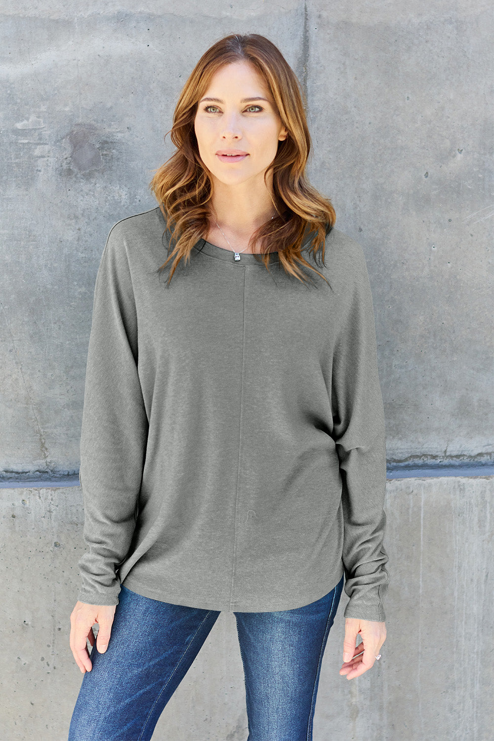 Double Take Full Size Round Neck Long Sleeve T-Shirt Apparel/Tops Double Take Outlets 2.20-3.30 Ship from USA TikTok Tops Trendsi USPS Walmart Walmart Apparel Trendsi https://www.cyberehub.com