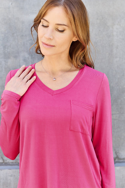 Basic Bae Full Size V-Neck Long Sleeve Top Apparel/Tops Basic Bae Ship from USA TikTok Tops Trendsi USPS Walmart Walmart Apparel Trendsi https://www.cyberehub.com