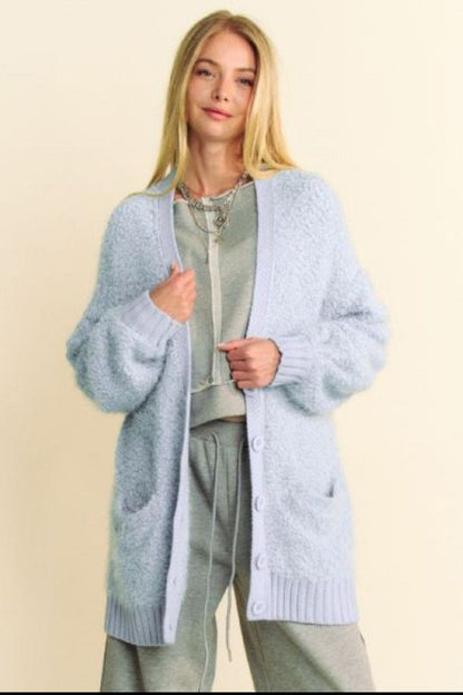 Davi & Dani Ribbed Hem Button Up Long Sleeve Cardigan Tops/Jackets/Sweaters Clothing Tops Davi & Dani Ship from USA TikTok Trendsi USPS Walmart Trendsi https://www.cyberehub.com