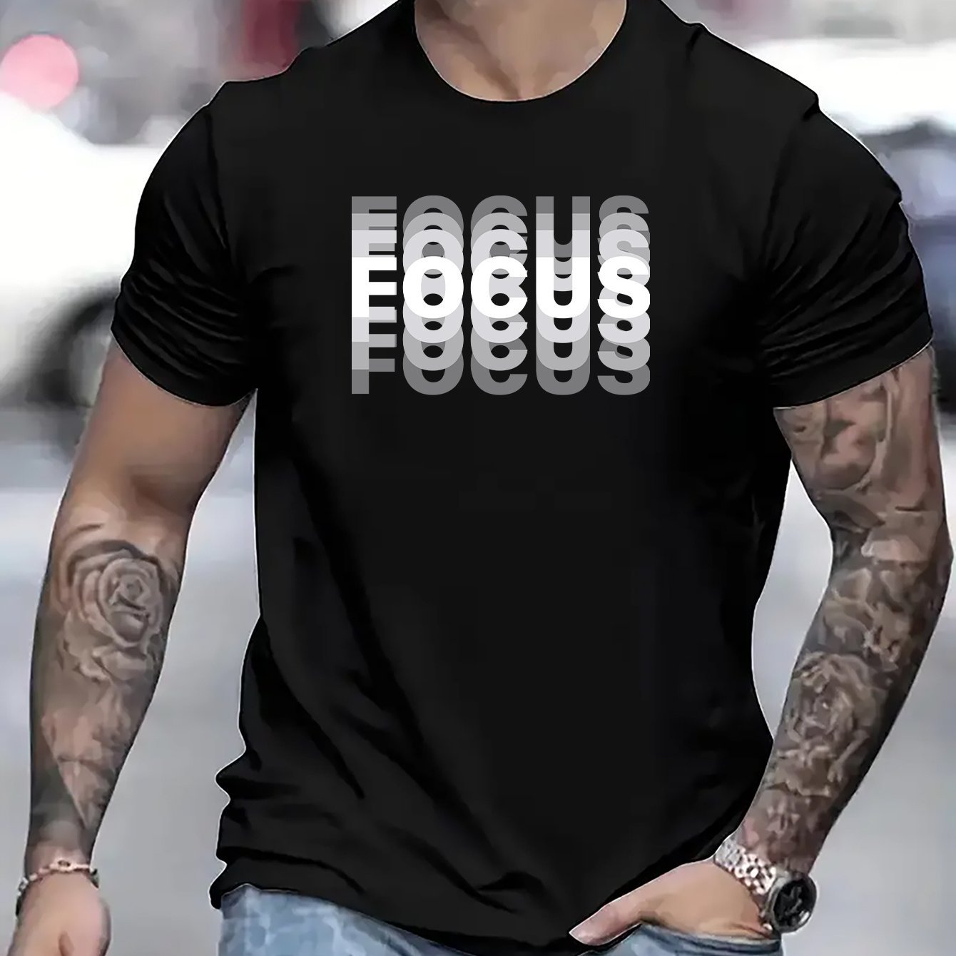 Focused On Printed Men's T-shirts, Summer Casual And Comfortable T-shirts, Men's Clothing Tops, Suitable For Daily Activities Black Apparel/Shirt/Graphic Shirt SNULLO https://www.cyberehub.com