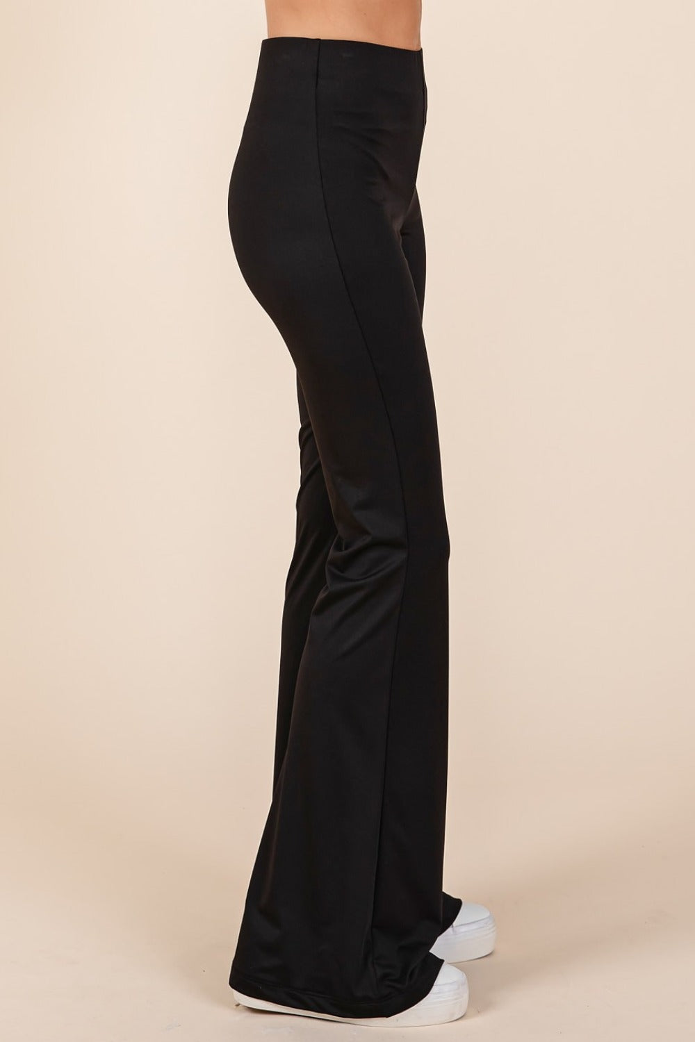 Mittoshop Stretchy Soft Elastic Waist Flare Pants Bottoms Bottoms Clothing Mittoshop Ship from USA Women Trendsi https://www.cyberehub.com
