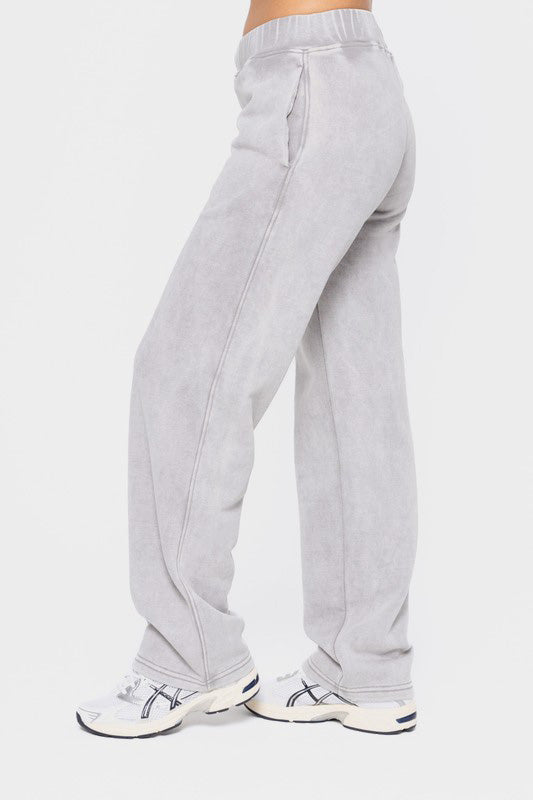 Mono B Elastic Waist Fleece Pants with Pockets Apparel Featured MONO B Ship from USA Tiktok Trendsi USA USPS Walmart Trendsi https://www.cyberehub.com