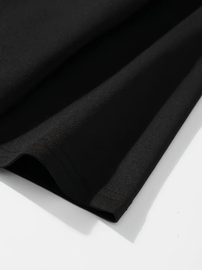 Extra Large Men's Letter Pattern Printed T-shirt - Soft Round Neck, Comfortable Fit, Slightly Elastic Knitted Fabric, Casual Summer T-shirt Apparel/Shirt/Graphic Shirt SNULLO https://www.cyberehub.com