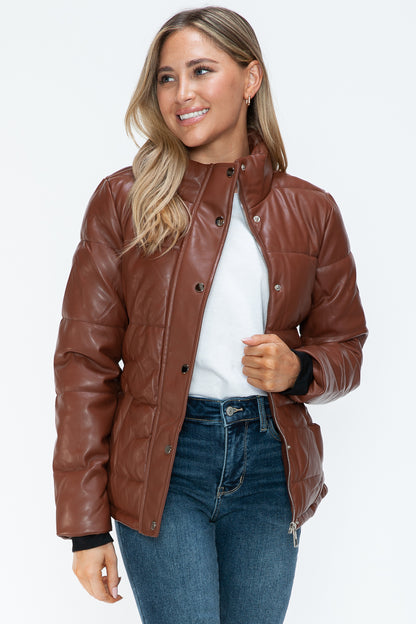 YMI Pocketed Zip Up Turtleneck Puffer Jacket Apparel Featured Ship from USA Tiktok Trendsi USA USPS Walmart YMI outerwear Trendsi https://www.cyberehub.com
