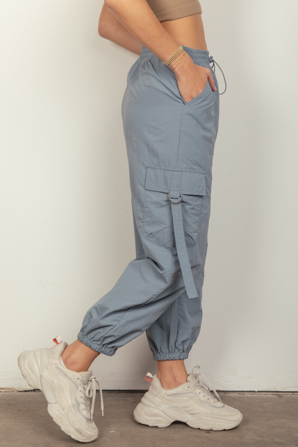 VERY J Elastic Waist Woven Cargo Pants Bottoms Bottoms Clothing Pants Ship from USA VERY J Women Trendsi https://www.cyberehub.com